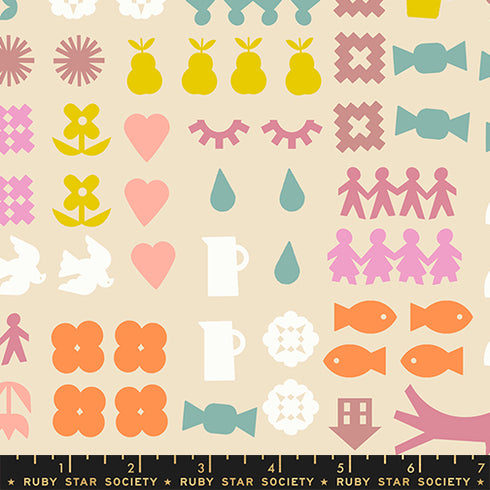PREORDER Paper Cuts 2 Together in Parchment RS1107 11 - Ruby Star Society Sold by the Half Yard